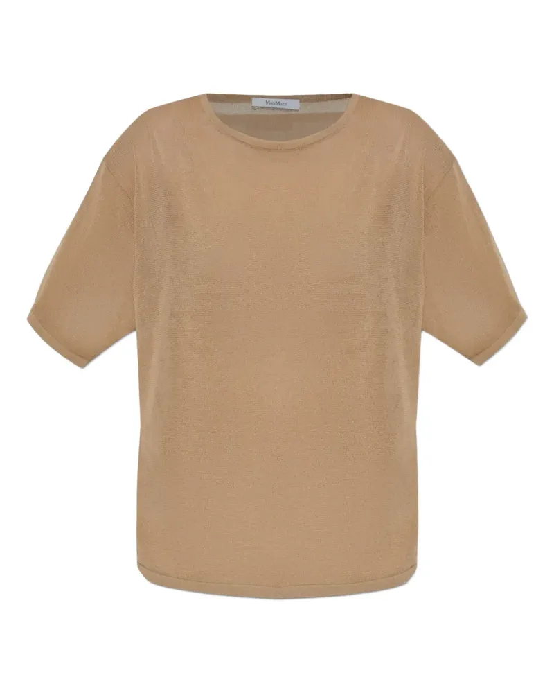 Max Mara Klassisches T-Shirt - Nude Nude