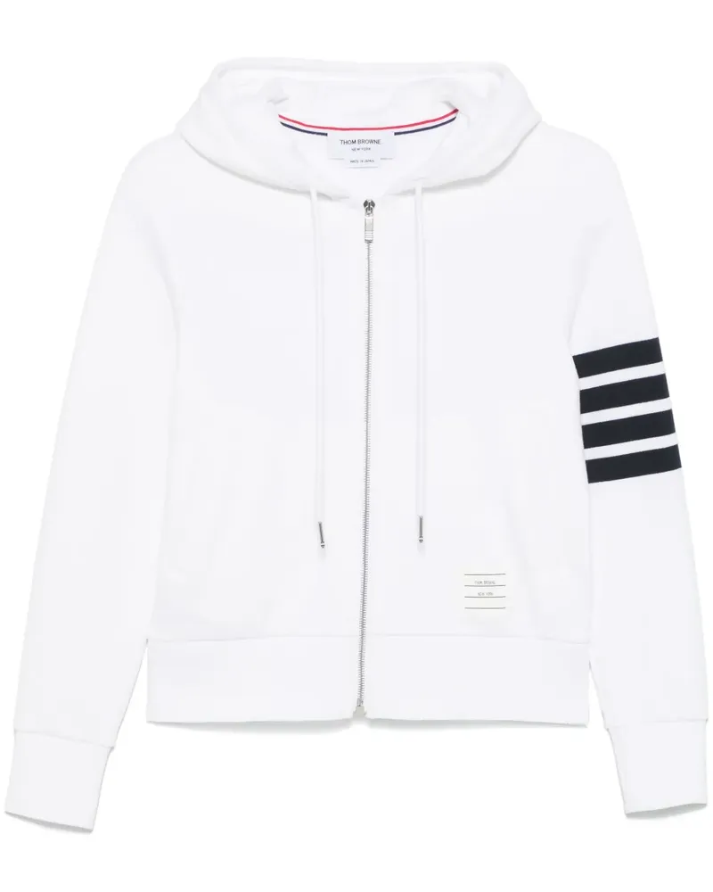 Thom Browne Kapuzenjacke mit Streifen - Weiß Weiß