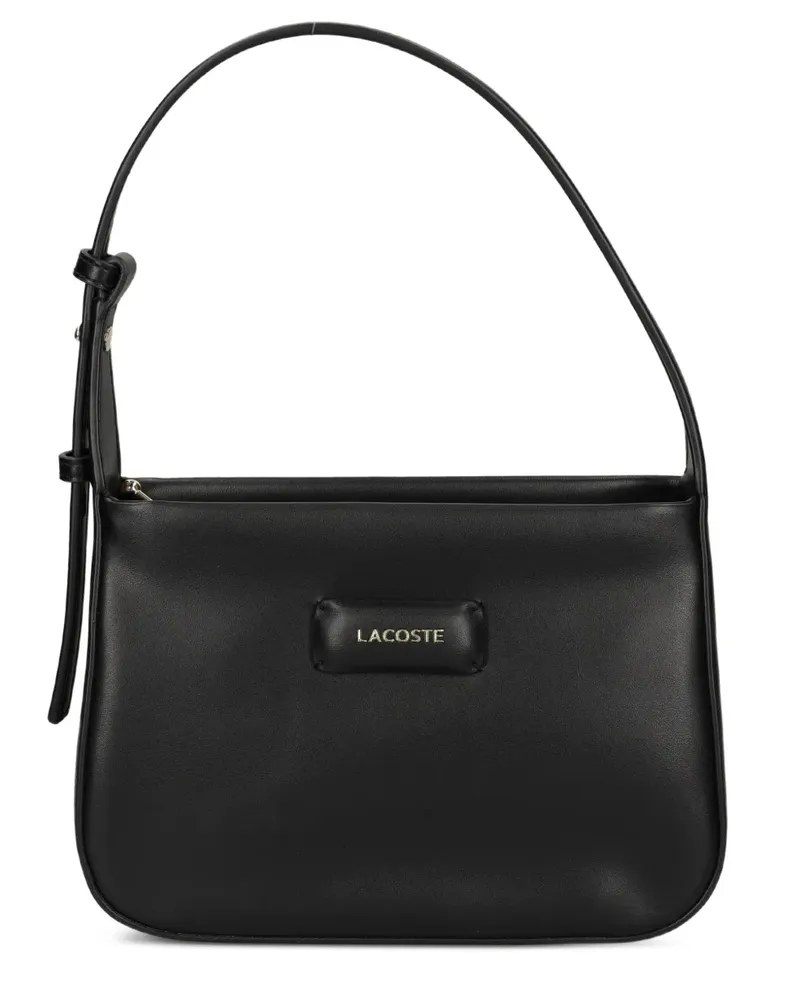 Lacoste Schultertasche mit Logo-Patch - Schwarz Schwarz