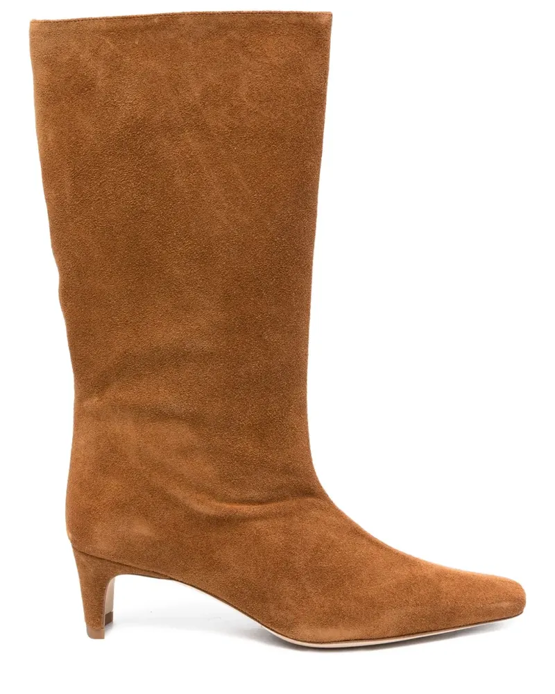 STAUD Spitze Wally Wildlederstiefel 60mm - Nude Nude