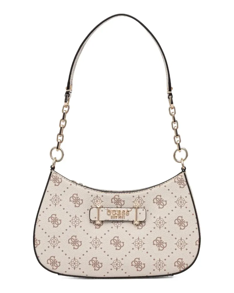 Guess Schultertasche mit Monogramm - Nude Nude