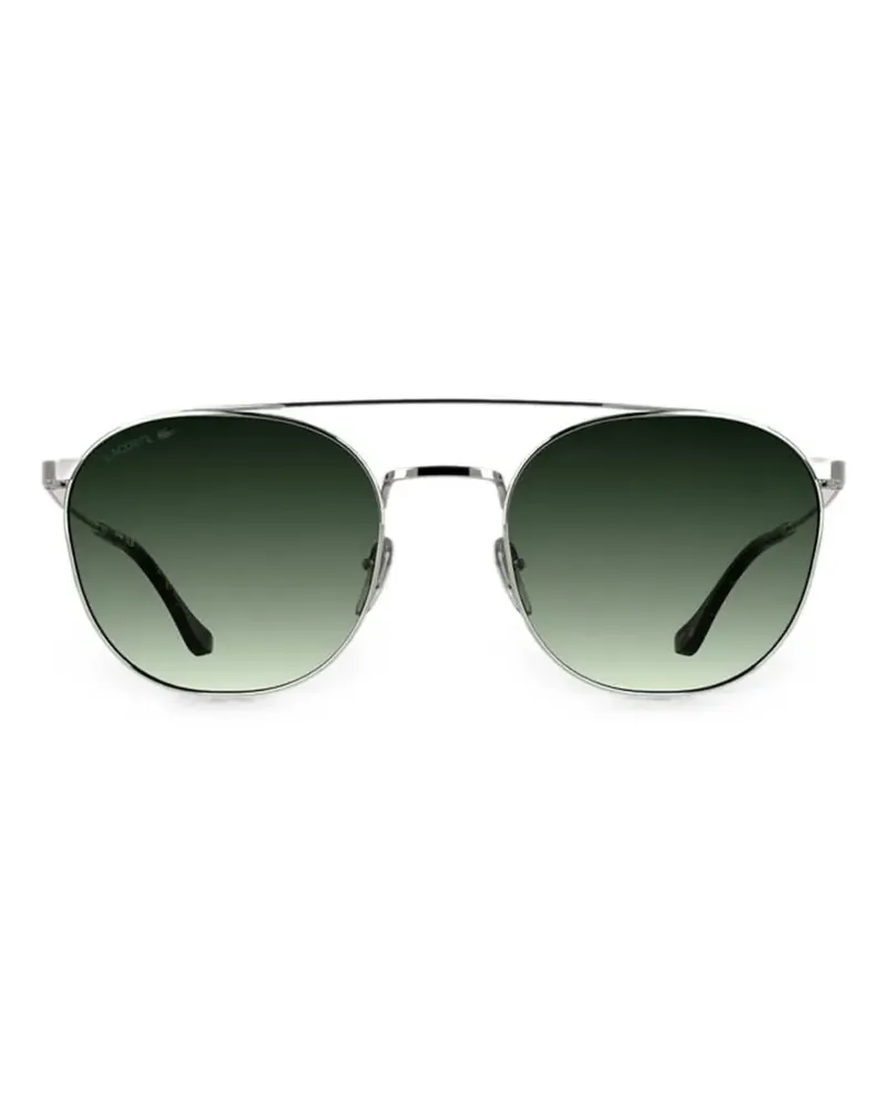 Lacoste Geometrische Sonnenbrille mit Doppelsteg - Silber Silber