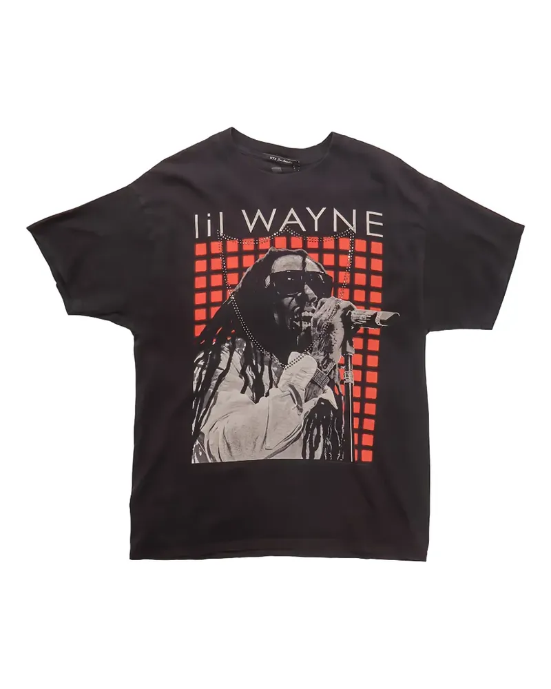 HTC Hollywood Trading Company Lil Wayne Mic T-Shirt mit Print - Schwarz Schwarz