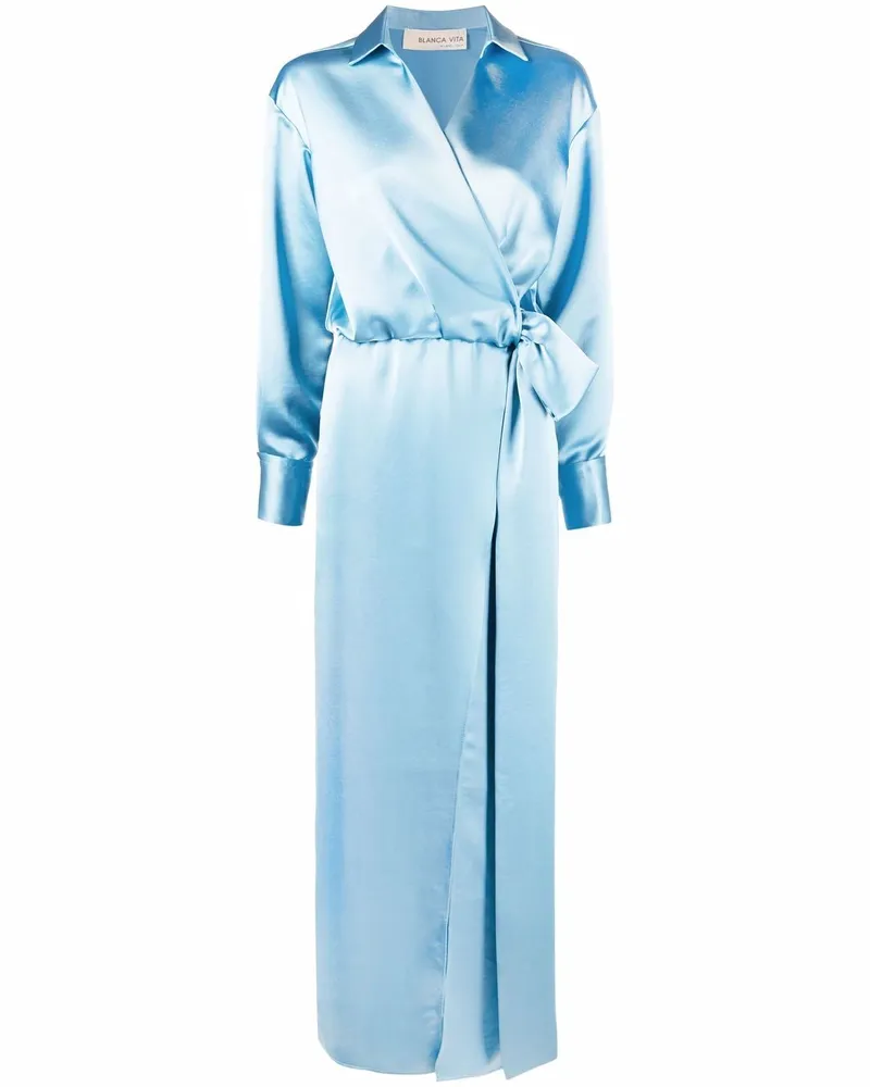 Blanca Acena Wickelkleid - Blau Blau