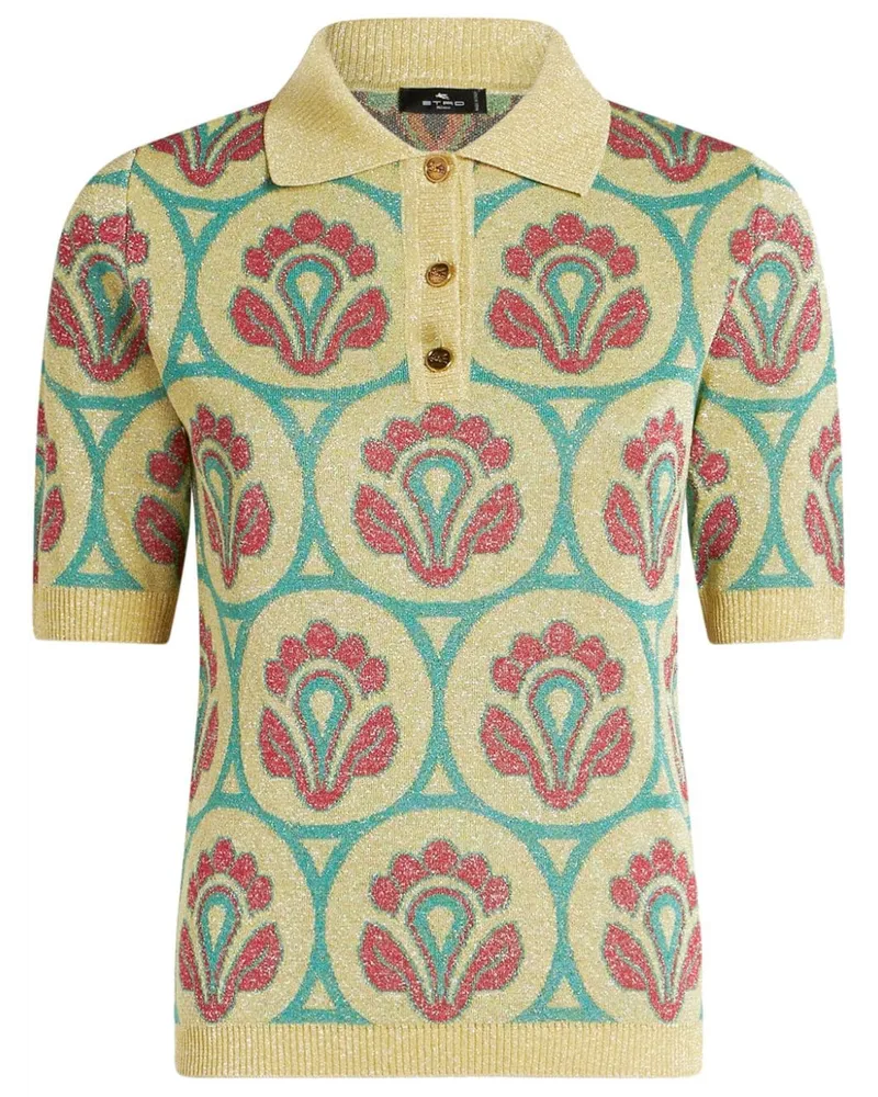 Etro Jacquard-Poloshirt - Gelb Gelb