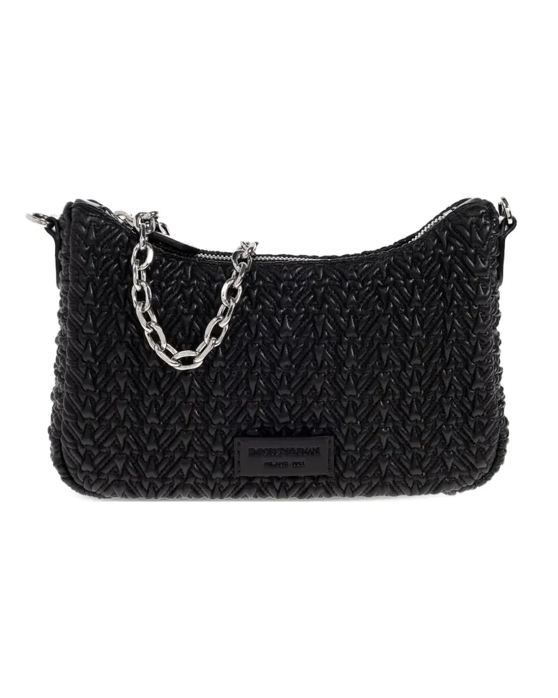 Emporio Armani Gesteppte Schultertasche - Schwarz Schwarz
