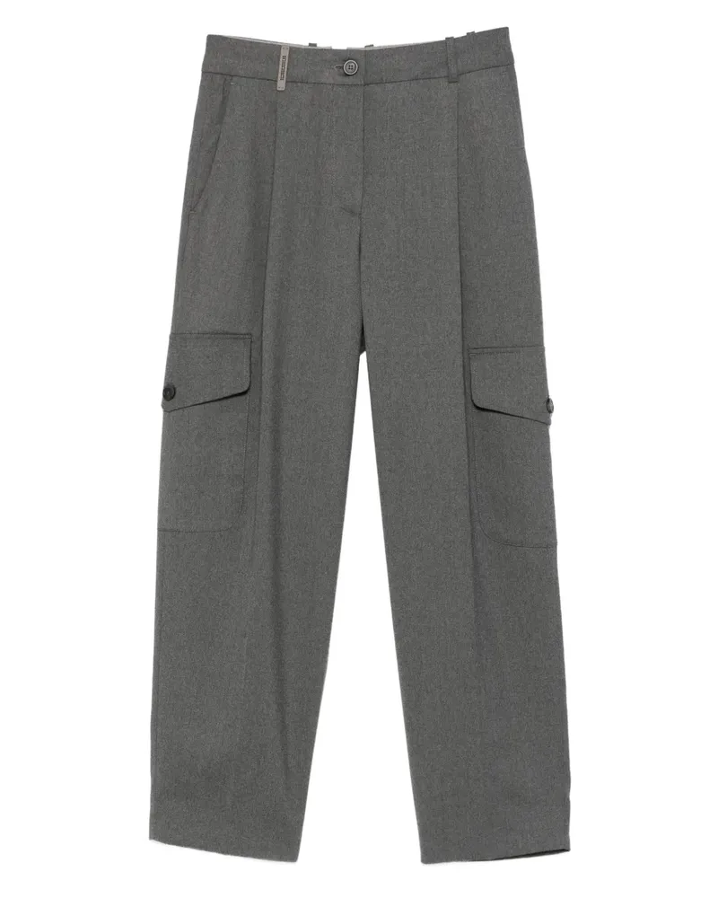 Peserico Plissierte Cargohose - Grau Grau