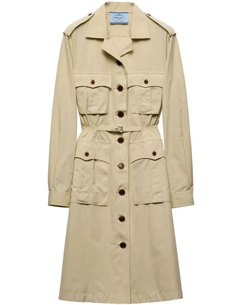 Prada Midikleid aus Gabardine - Nude Nude