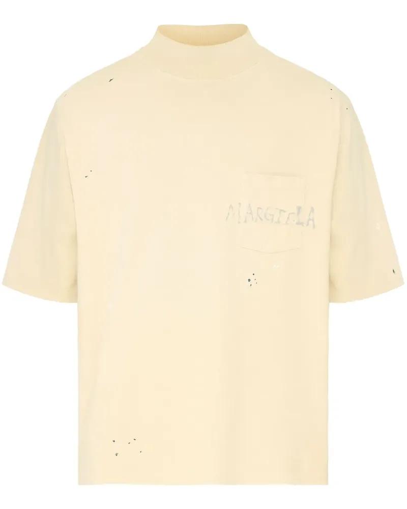 Maison Margiela T-Shirt mit Logo-Print - Nude Nude