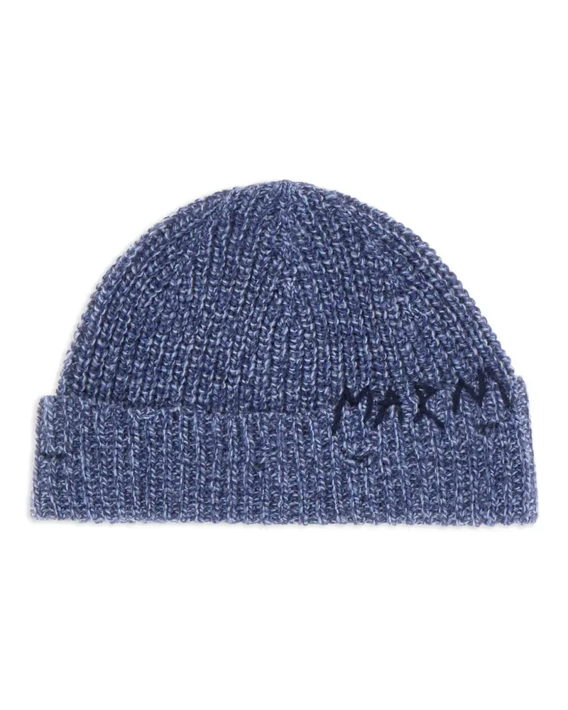 Marni Beanie mit Logo-Stickerei - Blau Blau