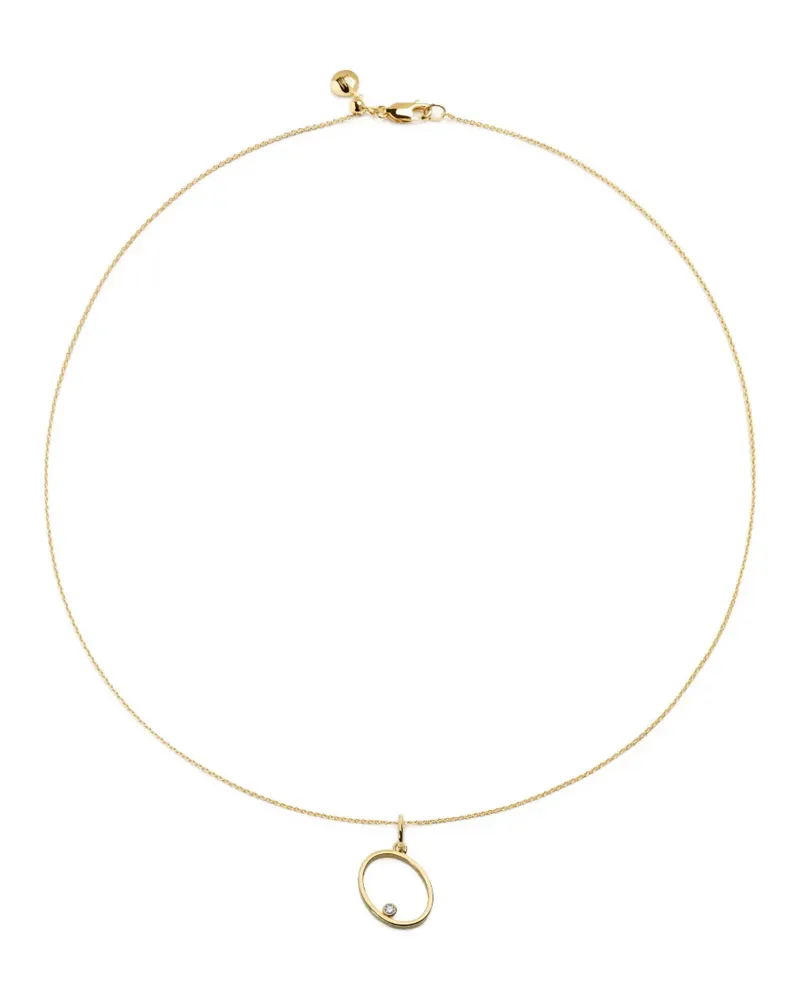 Monica Vinader O-Anhänger mit Diamant - Gold Gold