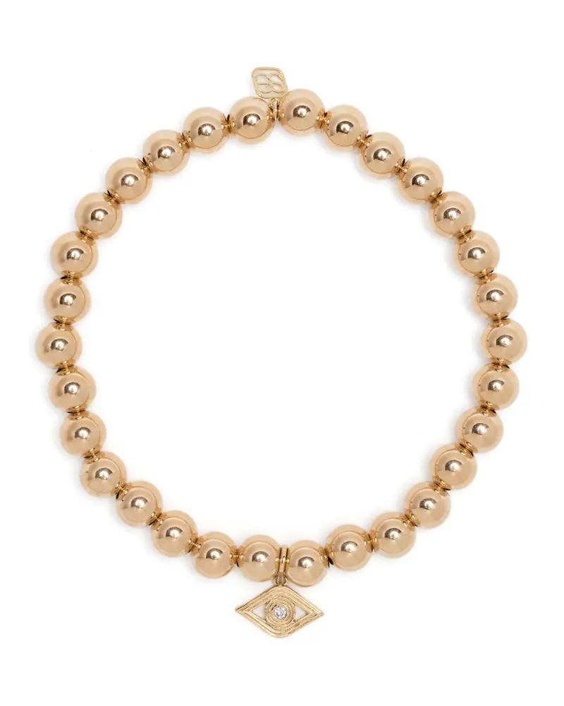 Sydney Evan 14kt Evil Eye Gelbgoldarmband mit Diamanten Gold