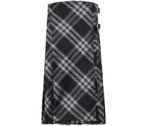 Minikleid mit Karomuster - Schwarz