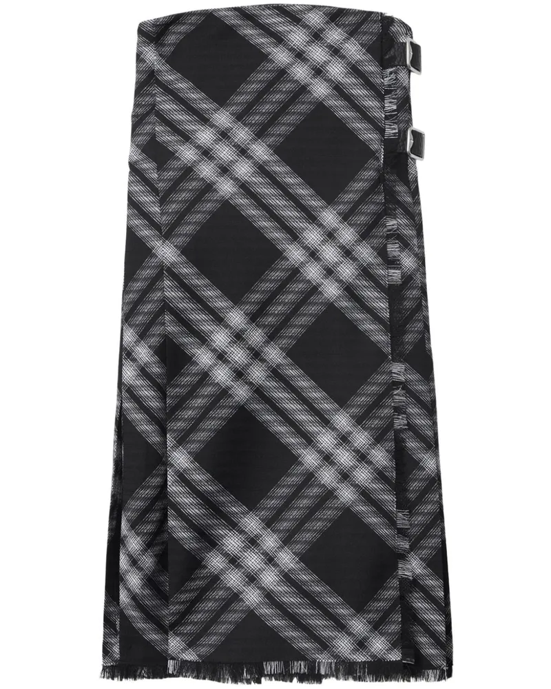 Burberry Minikleid mit Karomuster - Schwarz Schwarz