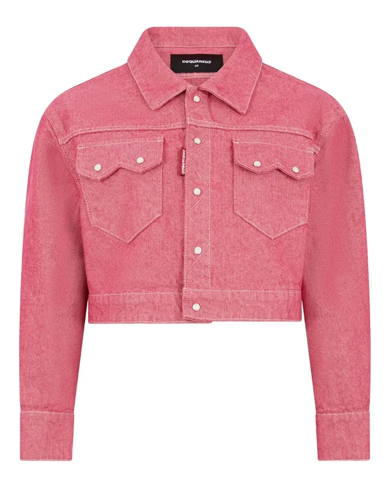 Dsquared2 Kastige Oxford-Jeansjacke - Rosa Rosa