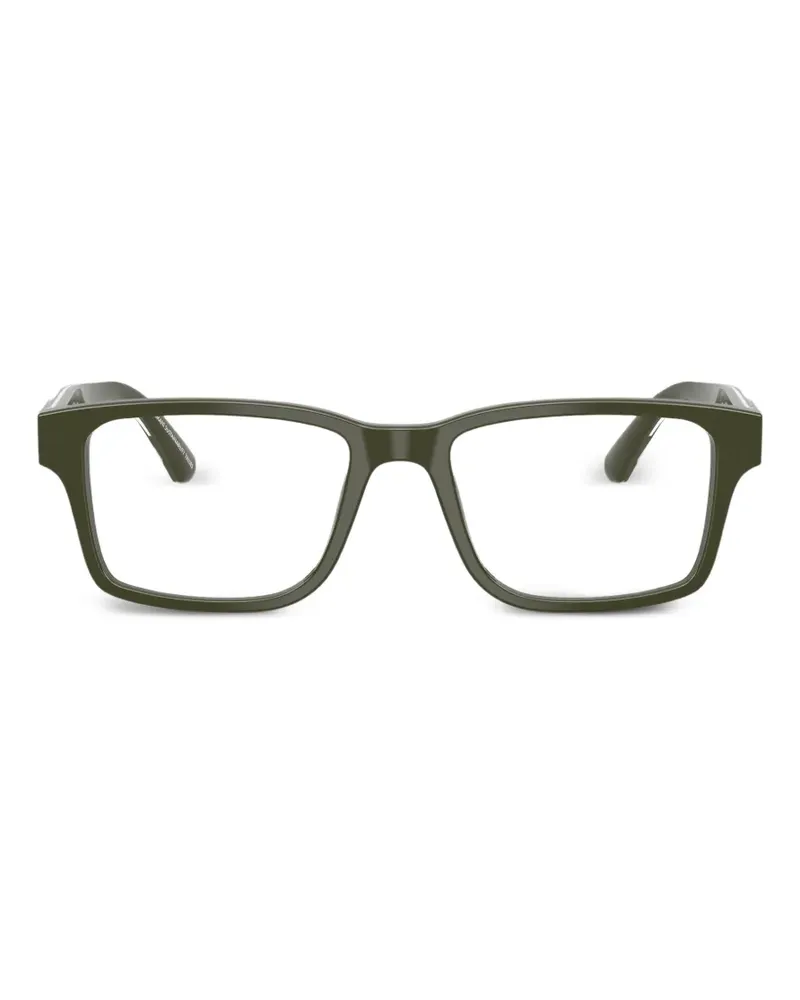 Emporio Armani rectangle-frames glasses - Grün Grün