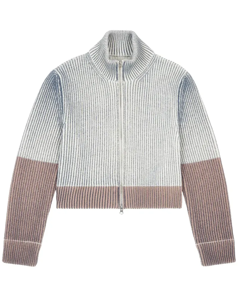 Maison Margiela Gerippter Cardigan mit Reißverschluss - Nude Nude