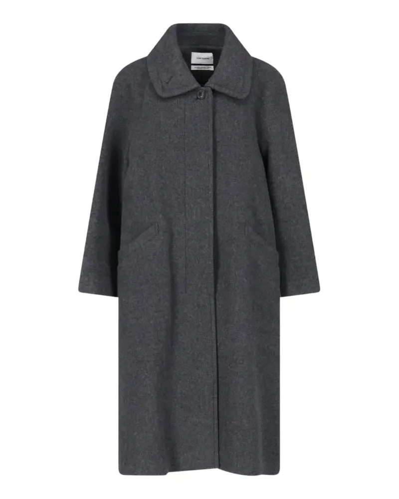 LOW CLASSIC Jacke aus Wollgemisch mit verdecktem Verschluss - Grau Grau