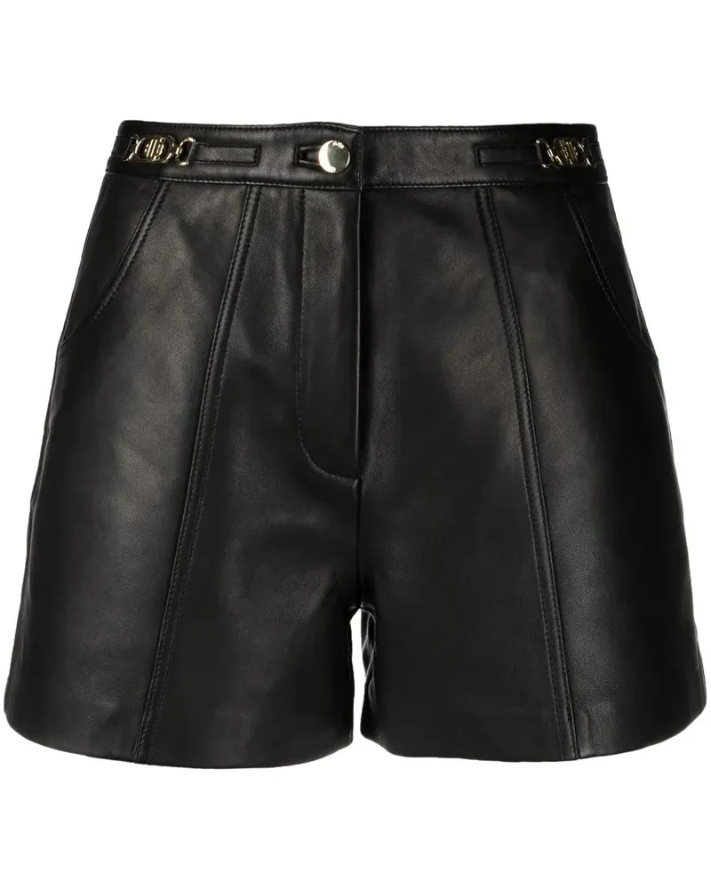 Maje Shorts mit Logo-Schild - Schwarz Schwarz