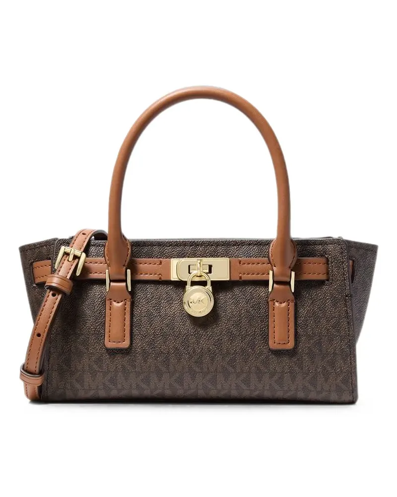 Michael Kors Extrakleine Hamilton Moderne Umhängetasche mit ikonischem Logo - Braun Braun