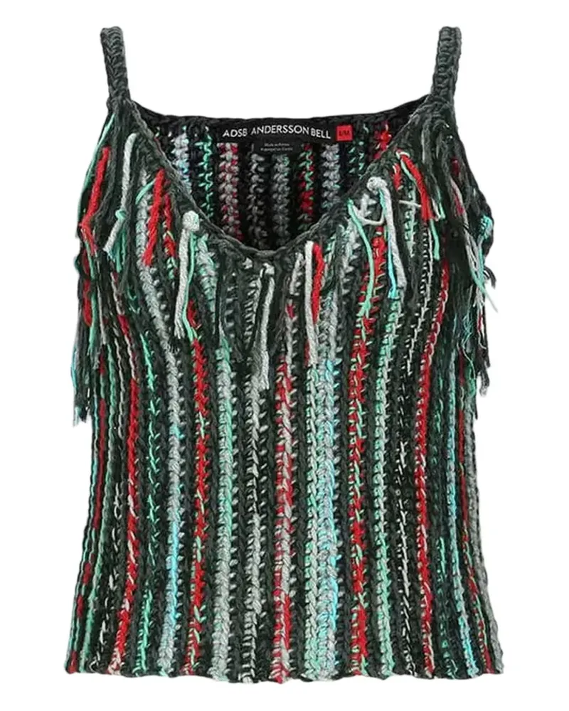 Andersson Bell Gestricktes Oberteil mit Fransen - Grün Grün