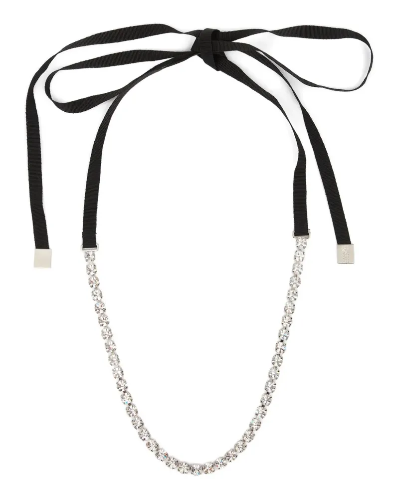 Maison Margiela Halskette mit Strassschleife - Silber Silber