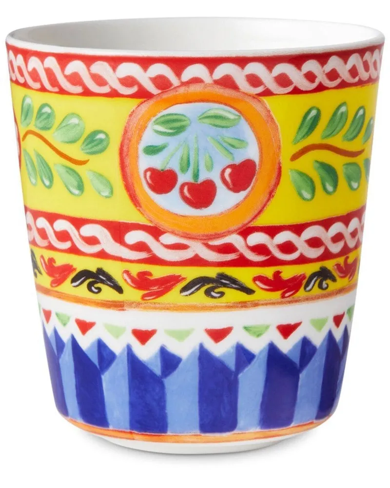 Dolce & Gabbana Porzellanglas mit Blumenmuster - Gelb Gelb