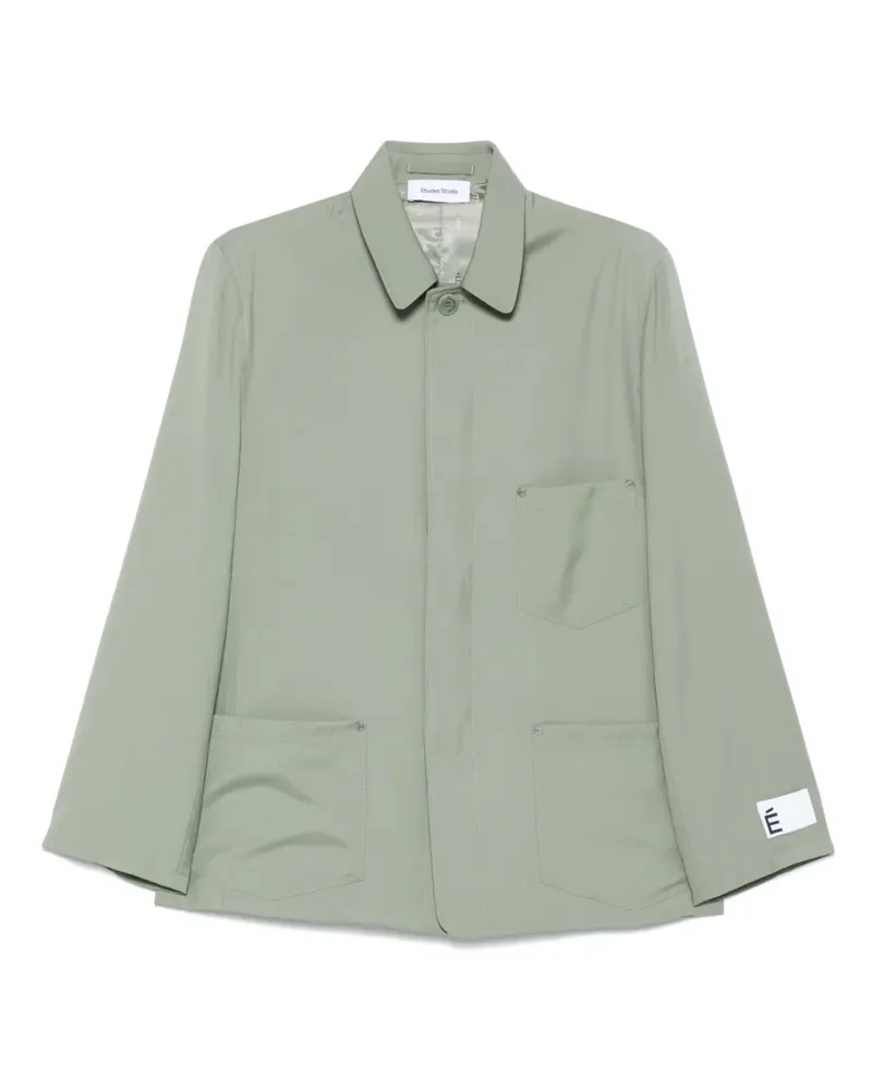 Études Studio Jacke mit Logo-Schild - Grün Grün