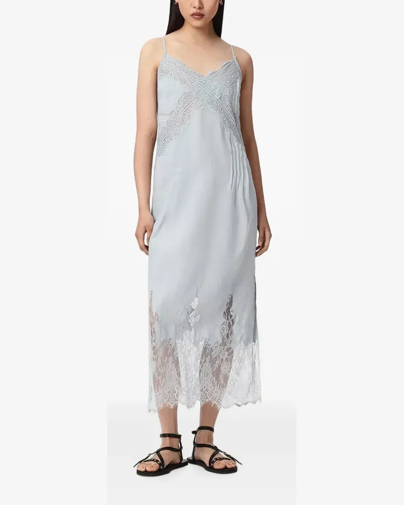 AllSaints Samia linen midi dress - Blau Blau