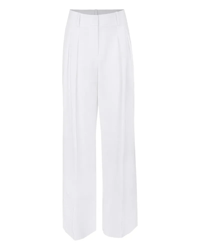 Michael Kors pleated wide-leg trousers - Weiß Weiß