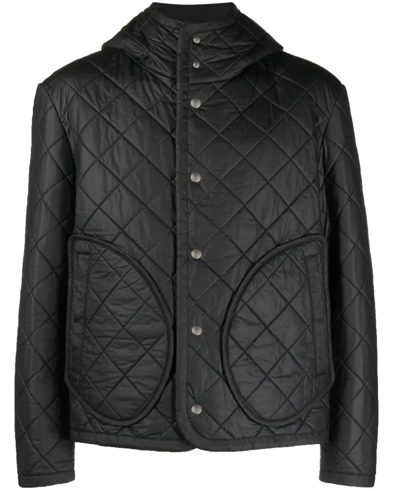 Craig Green Kapuzenjacke mit Rautensteppung - Schwarz Schwarz