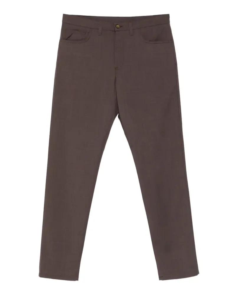 Canali button-fastening trousers - Braun Braun