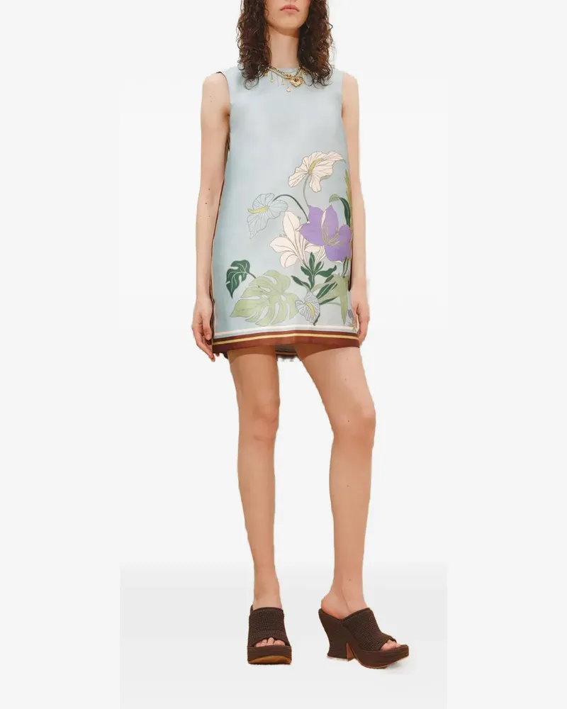 ALEMAIS Alfie floral-print mini dress - Blau Blau