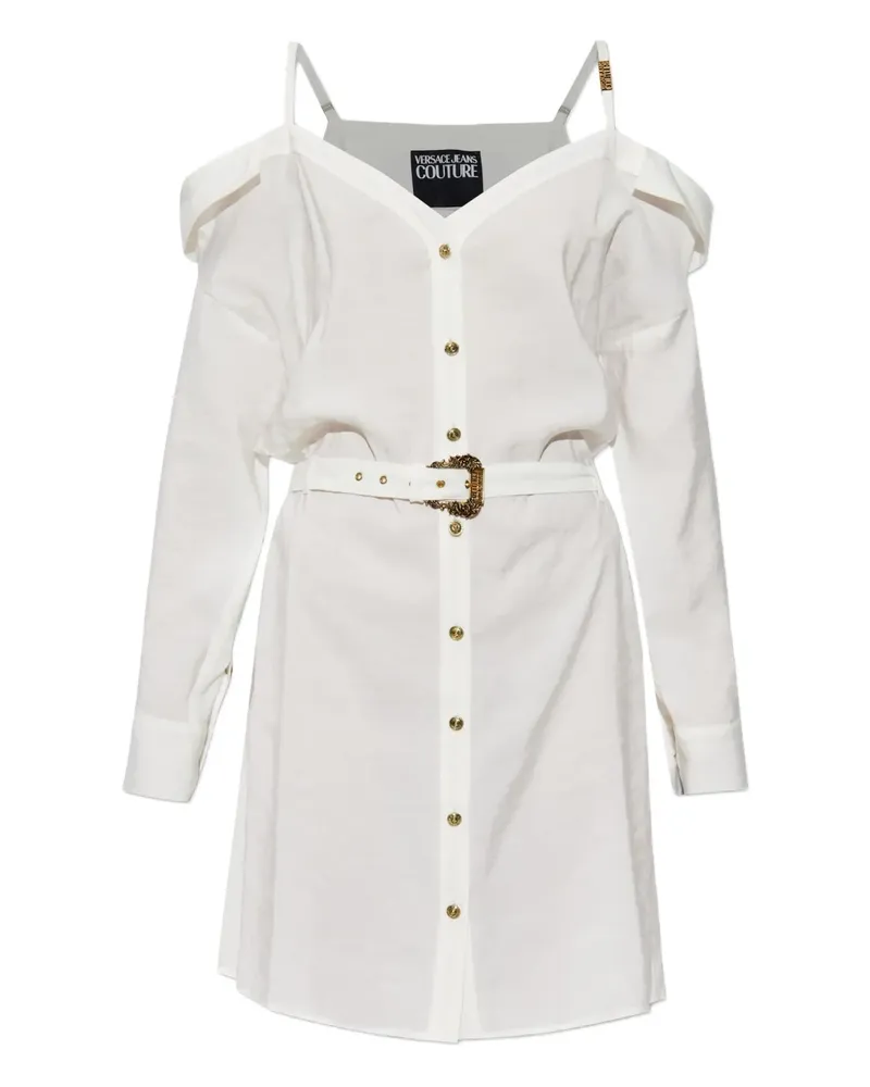 Versace Jeans Schulterfreies Kleid - Weiß Weiß