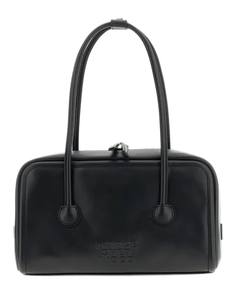 Marge Sherwood Soft Boston logo-debossed leather tote bag - Schwarz Schwarz