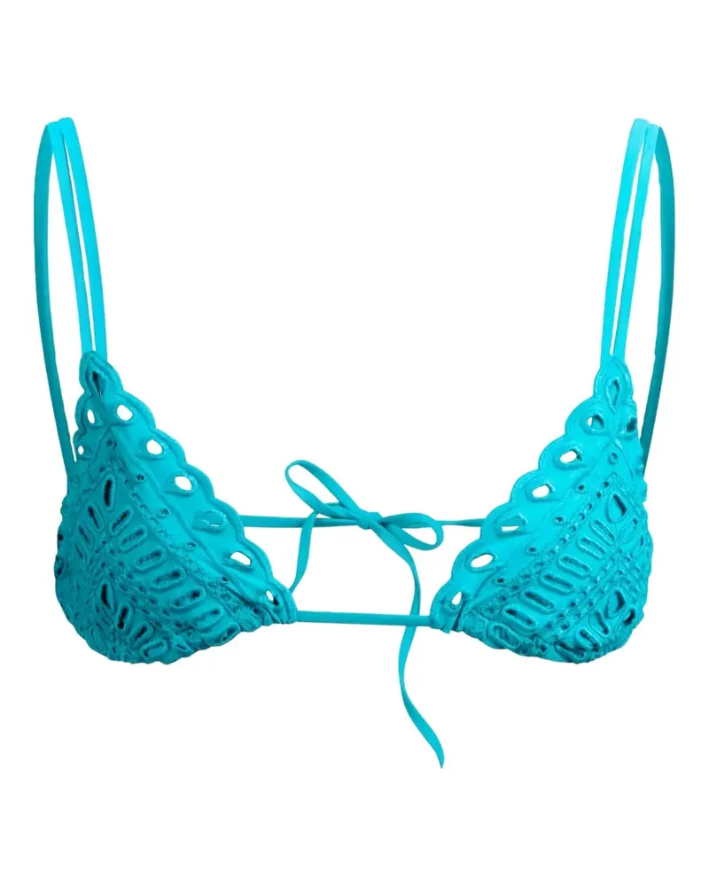 Ermanno Scervino Triangel-Bikinioberteil mit Ösenspitze - Blau Blau