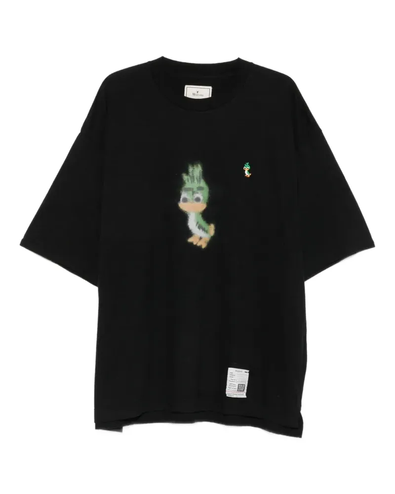 MIHARAYASUHIRO T-Shirt mit Leon-Print - Schwarz Schwarz