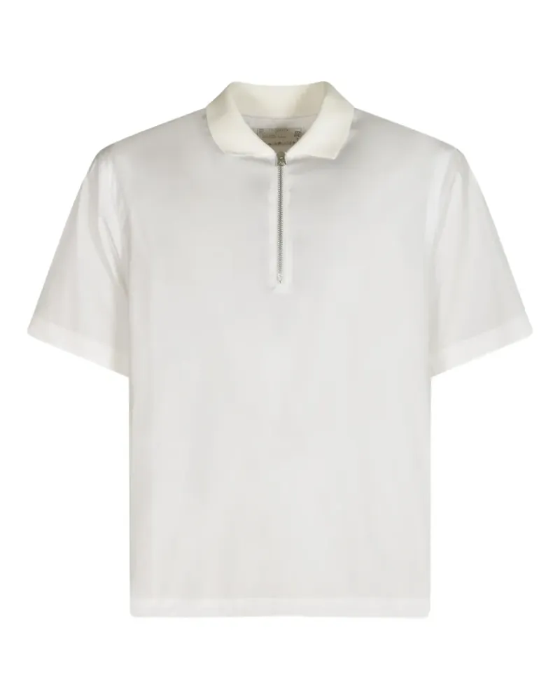 Sacai half-zip polo shirt - Weiß Weiß