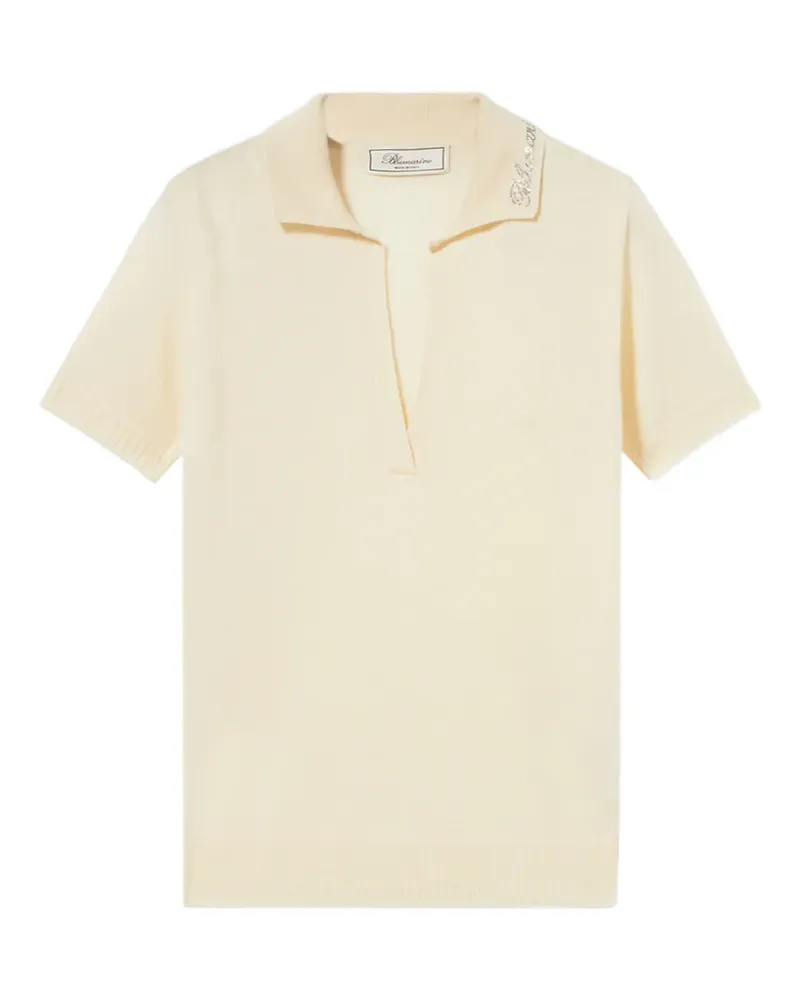 Blumarine Pullover mit Poloshirtkragen - Nude Nude