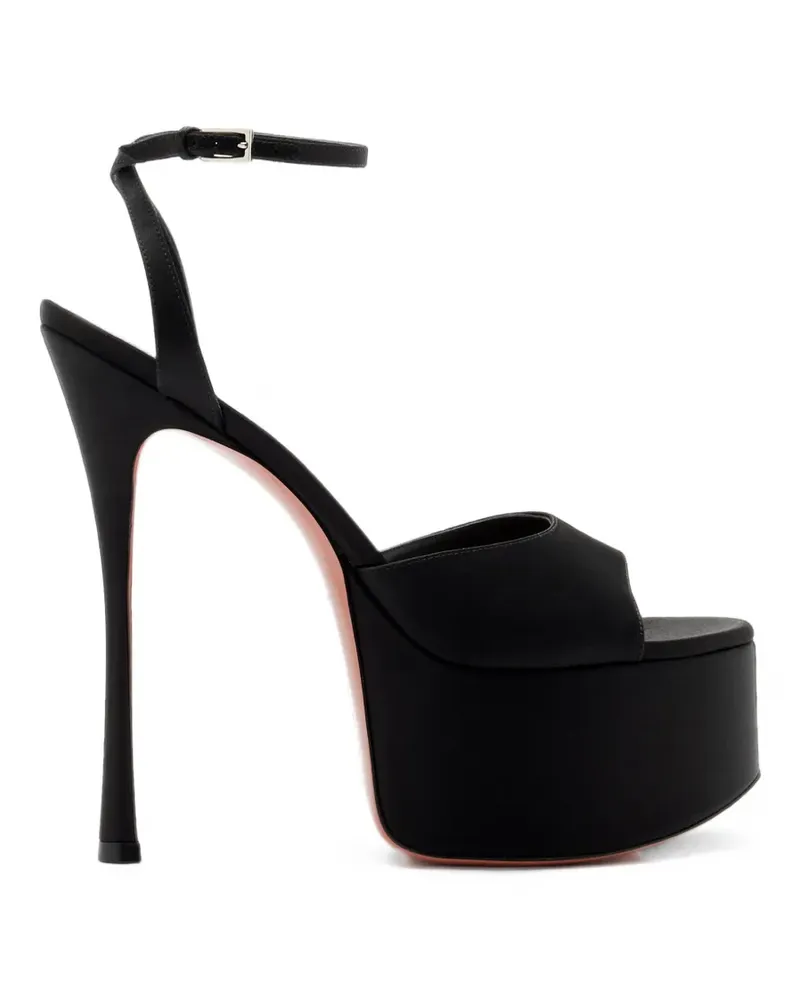 Amina Muaddi Aya Plateau-Sandalen - Schwarz Schwarz