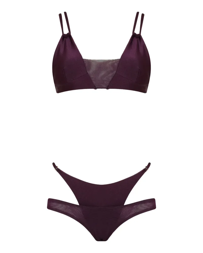 Amir Slama x Tati Barbieri Bikini mit Mesh-Einsatz - Violett Violett