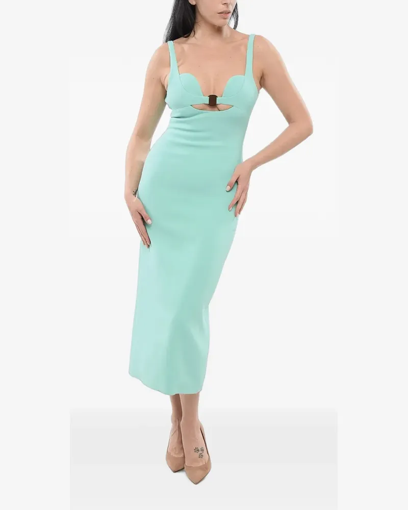David Koma Kleid mit Cut-Outs - Grün Grün