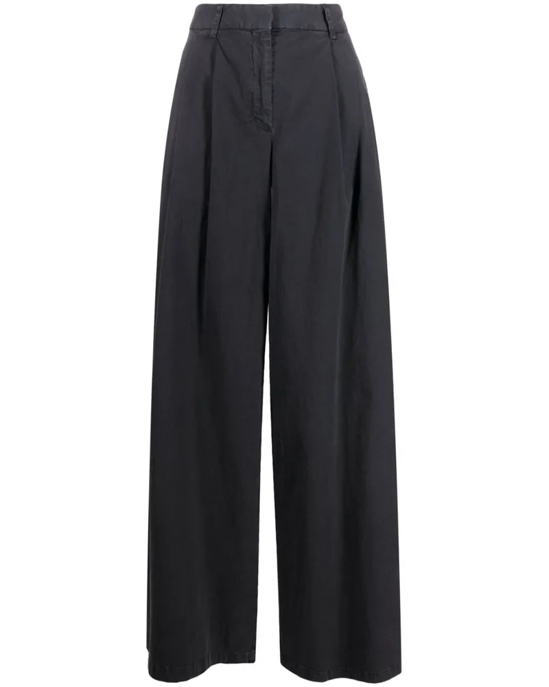 Nili Lotan High-Waist-Hose mit weitem Bein - Grau Grau
