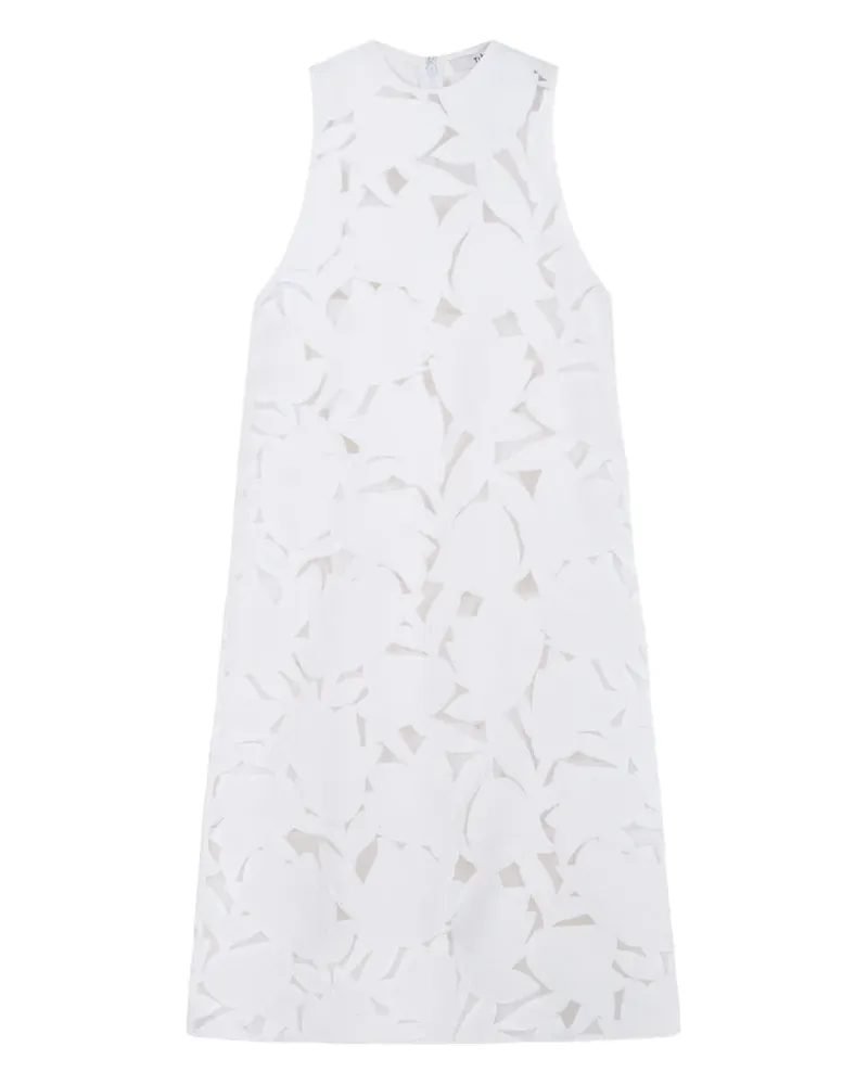 tibi Ärmelloses Adelle Midikleid - Weiß Weiß
