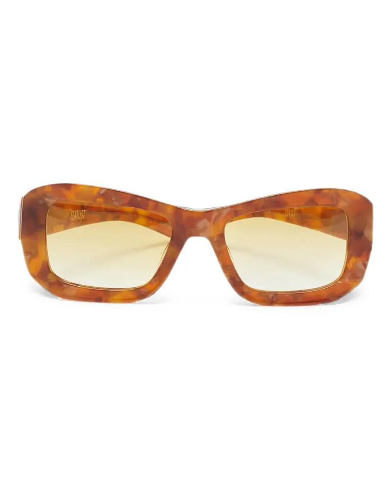 FLATLIST Norma rectangle-frame sunglasses - Braun Braun