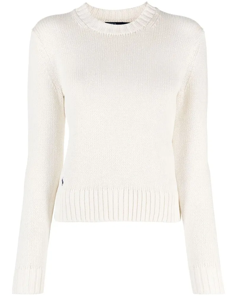 Ralph Lauren Gerippter Pullover - Weiß Weiß