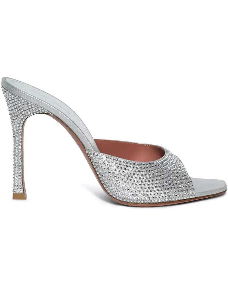 Amina Muaddi Alexa Sandalen 105mm - Silber Silber