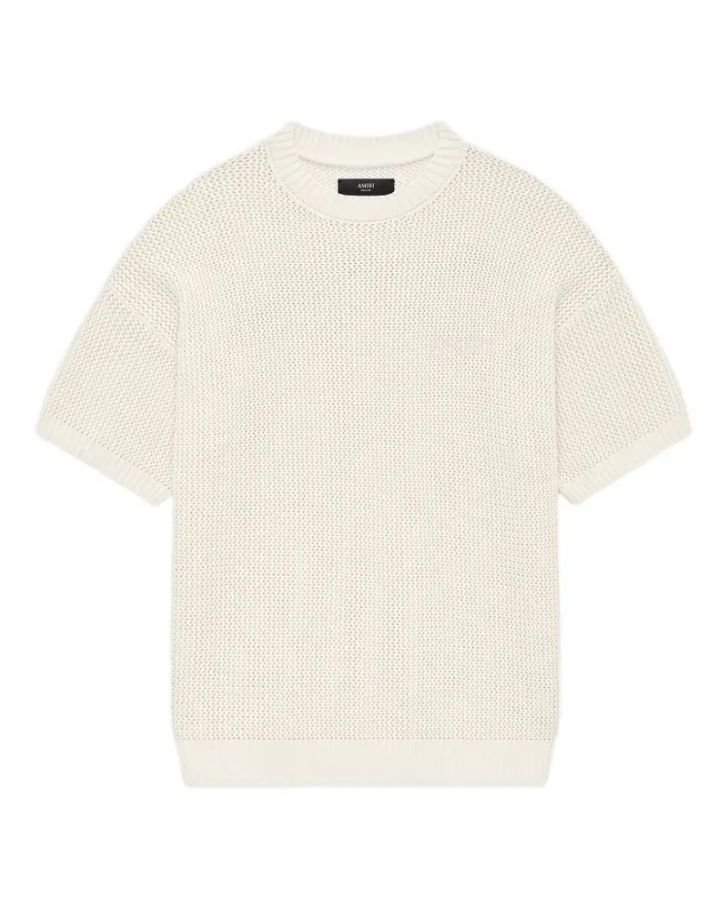 Amiri Gehäkeltes T-Shirt - Nude Nude
