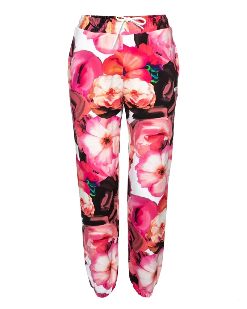 MSGM Pre-owned Hose mit Blumen-Print - Rosa Rosa