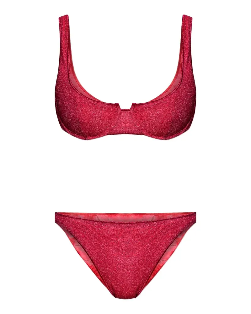 Oséree Bikini im Metallic-Look - Rot Rot